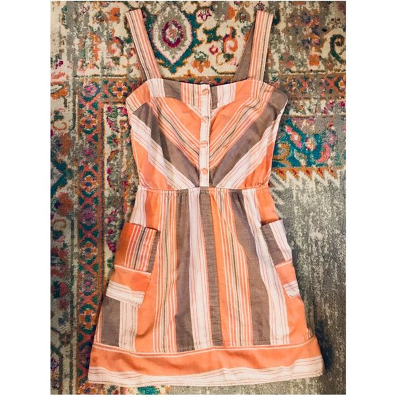 Urban Outfitters Dresses & Skirts - UO KIMCHI BLUE Pink Multicolor Striped Sun Dress, Sz M